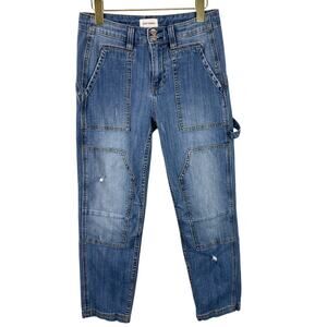 Driftwood Bodega Carpenter Jeans Distressed Cargo Utilitarian Medium Wash Sz 26